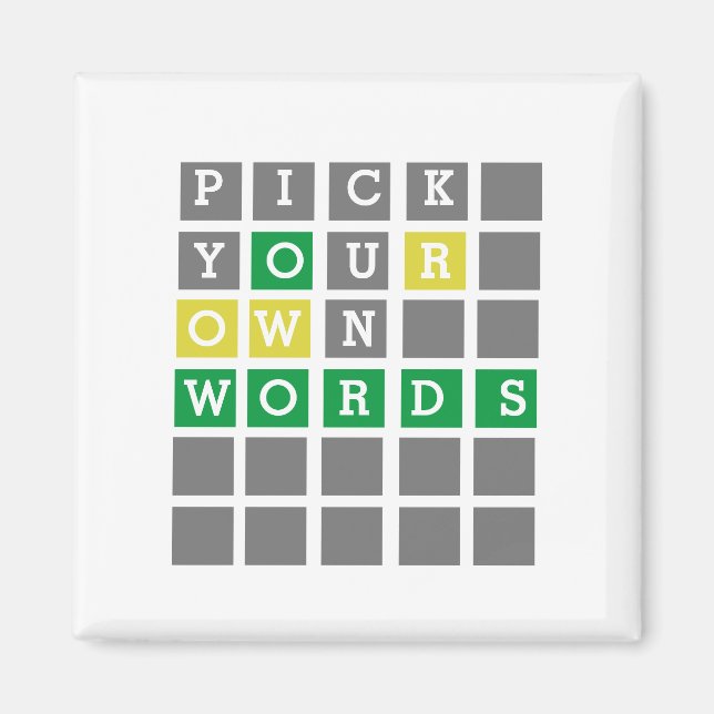 Imán Personalizado Wordle (Frente)