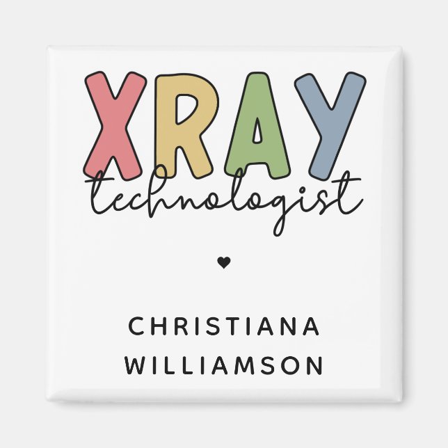 Imán Personalizado Xray Technologist X-ray Tech Gifts (Frente)