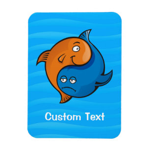 Imán Personalizado Yin Yang Fish