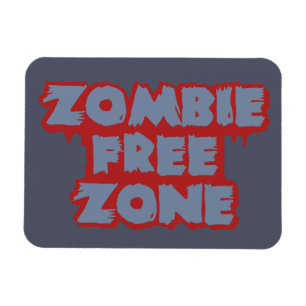 imán personalizado Zombie Free Zone