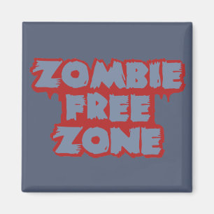 imán personalizado Zombie Free Zone