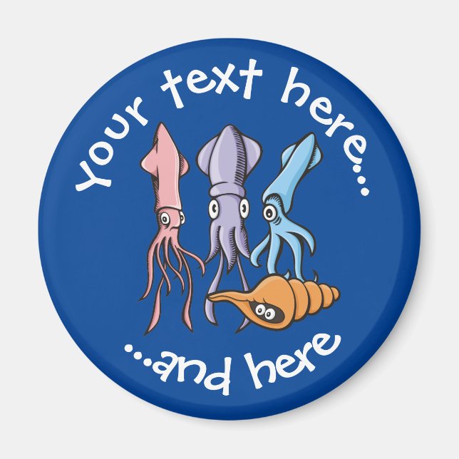 Imán Personalizados de calamar (Frente)