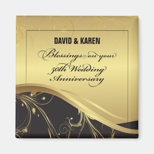 Imán Personalizar, 50 aniversario Boda Religioso (Frente)