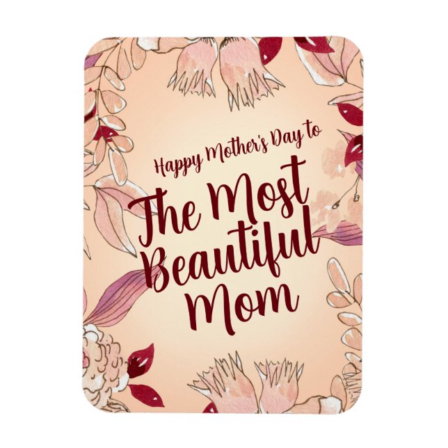 Imán Personalizar A La Madre Más Hermosa (Vertical)