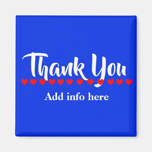 Imán Personalizar amable Gracias (Frente)