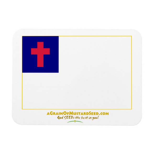 Imán Personalizar de la bandera cristiana (Horizontal)