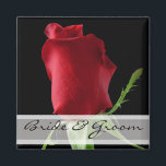 Imán Personalizar de pegatinas de casamiento de rosa ro<br><div class="desc">Hermosa Naranja elegante y Fuchsia Gerber invitaciones a la boda de la marea - Si desea un acabado brillante (sólo brillante en el lado delantero), pida los papeles básicos, de lino o metálicos - para un acabado mate reciclado, fieltro o moteado. Perfecto para todas sus invitaciones y invitaciones fiestas. Elija...</div>