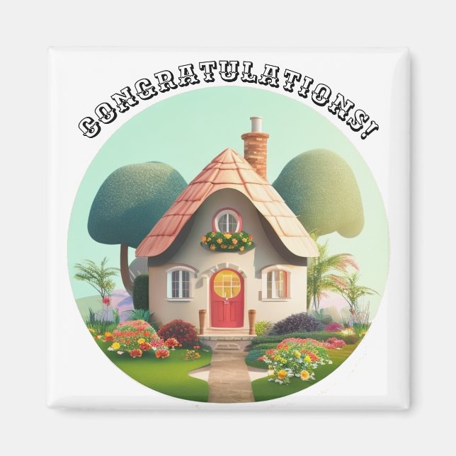 Imán Personalizar Editar nombre de texto - Casa de feli (Frente)