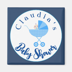 Imán Personalizar el Baby Shower Favor de la Carriage a