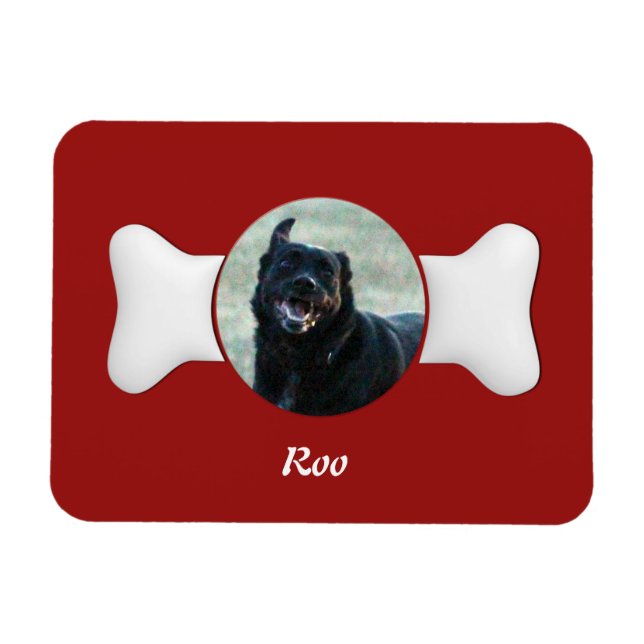 Imán Personalizar el Mascota con forma de hueso Keepsak (Horizontal)