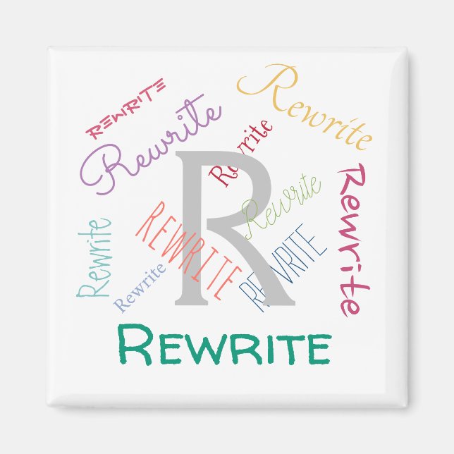 Imán Personalizar esta plantilla, nombre de familia, im (Frente)