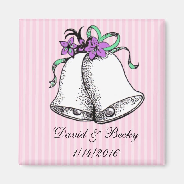 Imán Personalizar estos imanes favoritos de la boda ros (Frente)