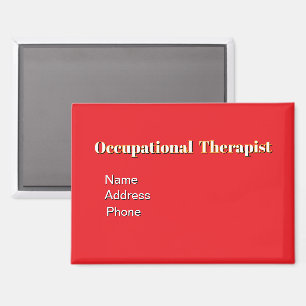 Imán Personalizar la publicidad de terapeuta ocupaciona
