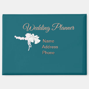 Imán Personalizar las campanas + flores Planner de boda
