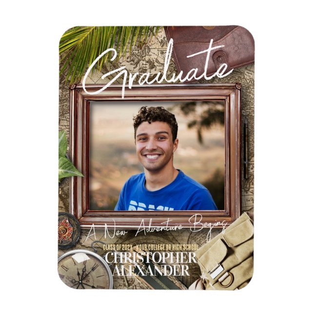 Imán Personalizar los anuncios de graduación de aventur (Vertical)