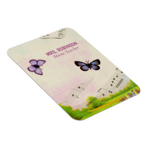 Imán Personalizar, mariposas musicales gracias profesor