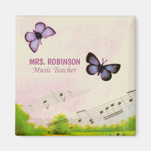 Imán Personalizar, mariposas musicales gracias profesor