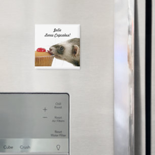 Imán Personalizar nombre ama los cupcakes ferrets