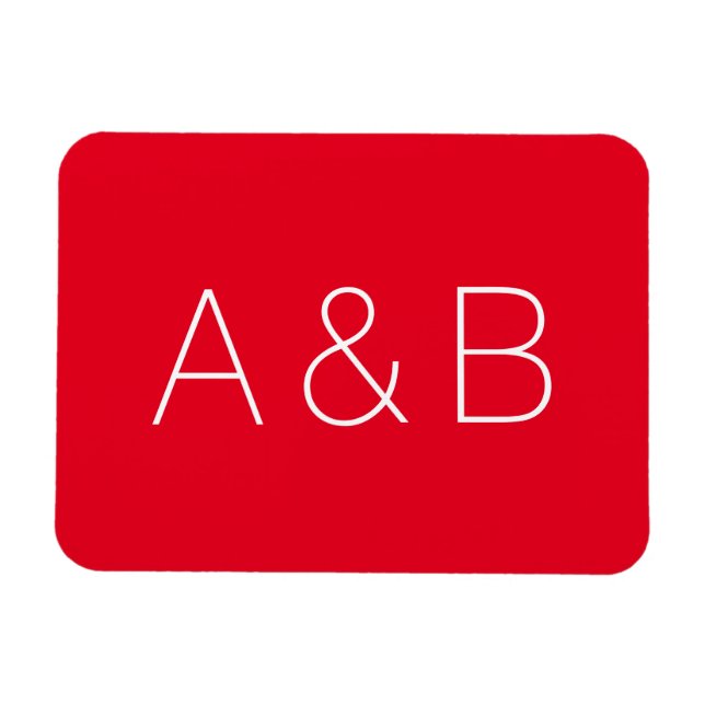 Imán Personalizar, personalizar alfabeto monograma inic (Horizontal)