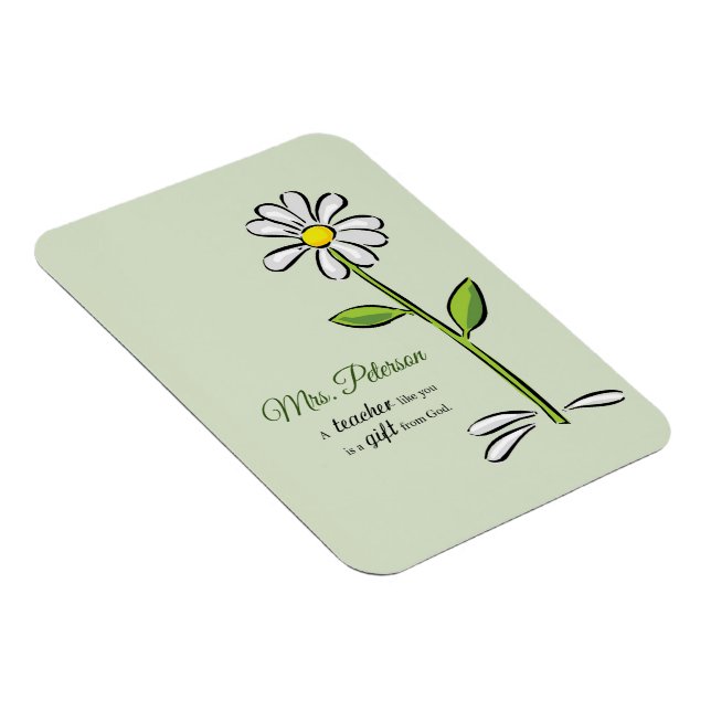 Imán Personalizar, profesores gracias, flor religiosa (Lado Derecho)