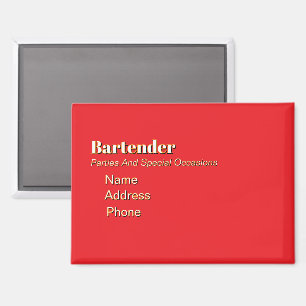 Imán Personalizar publicidad promocionar barman