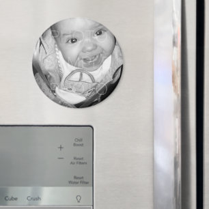 Imán Personalizar Tu foto en blanco negro