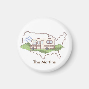 Imán Personalizar Tu Viaje Por Carretera USA Magnet