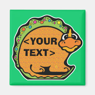 Imán Personalizar un dinosaurio,<YOUR TEXT>