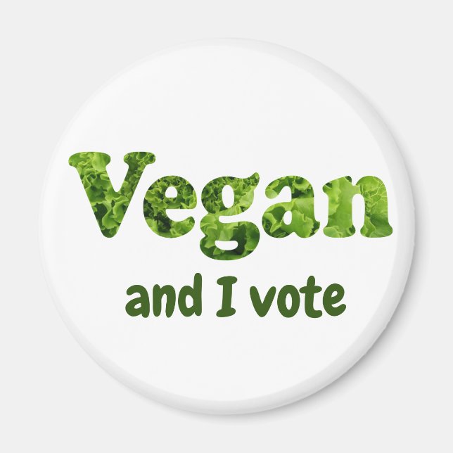 Imán Personalizar Vegan Activista Voter (Frente)