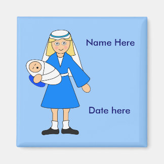 Imán Personalizar Yo — Natividad infantil Mary y bebé