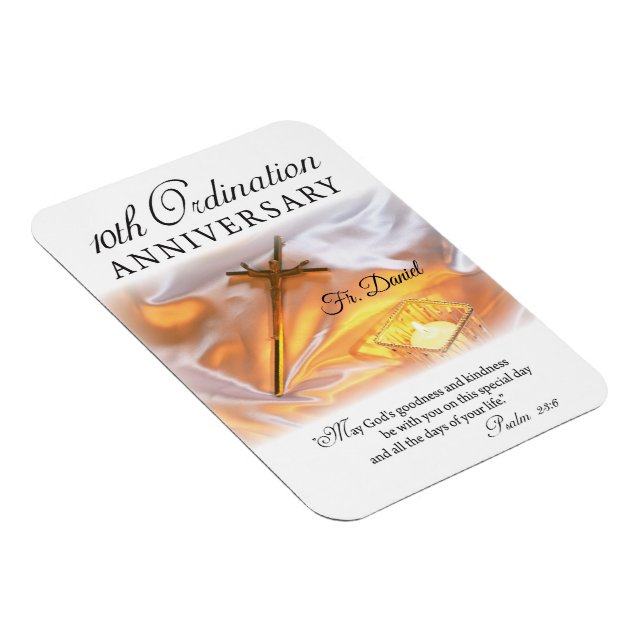 Imán Personalize, 10° Aniversario de la Ordenación, Cro (Lado Derecho)