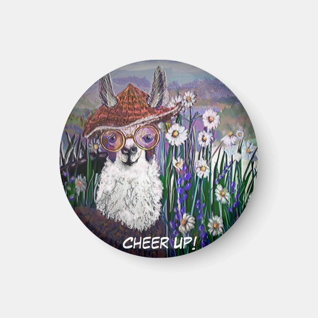 Imán Personalize Cute, Fine and Funny Mama Llama Poster (Frente)