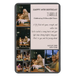 Imán Personalized 50th Birthday Photo Collage Flexible 