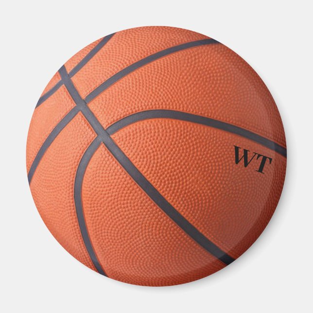 Imán Personalized Basketball Initials Magnet (Frente)