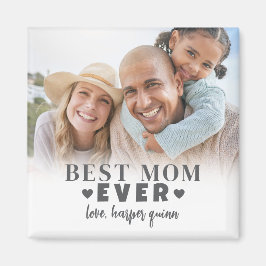 Imán Personalized Best Mom Photo