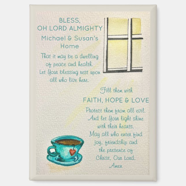 Imán Personalized Bless This Home – Prayer (Anverso)