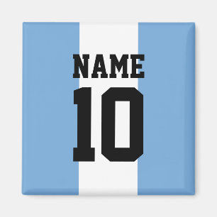 Imán Personalized custom name & number Argentina Flag