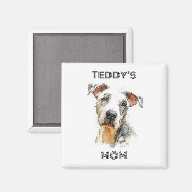 Imán Personalized Dog Mom Magnet | Custom Gift (Anverso/Reverso)