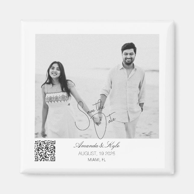Imán Personalized editable Save the Date magnet (Frente)
