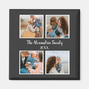 Imán Personalized family 4 photo collage template
