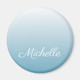 Imán Personalized gradient ombre angel blue