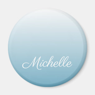 Imán Personalized gradient ombre angel blue