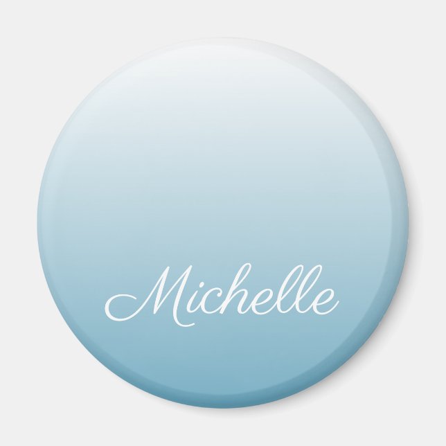 Imán Personalized gradient ombre angel blue (Frente)