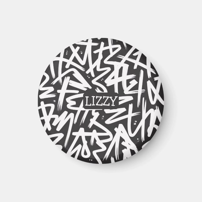 Imán Personalized Graffiti Name Pattern — Custom Urban (Frente)
