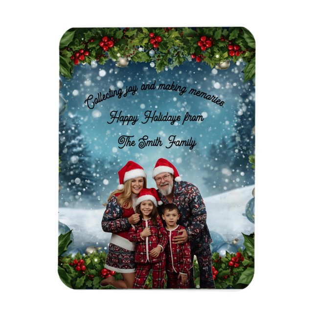 Imán Personalized Holiday Card (Vertical)