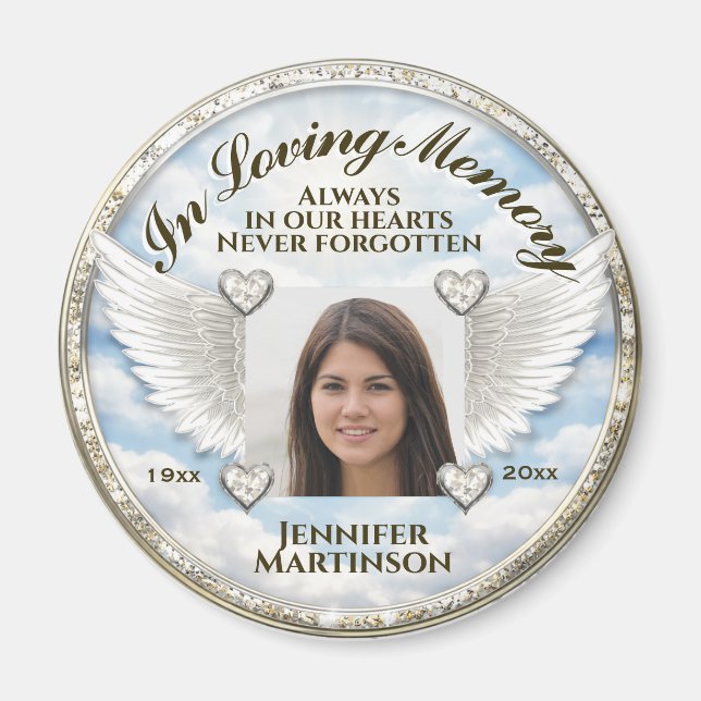 Imán Personalized In Loving Memory Photo Template (Frente)