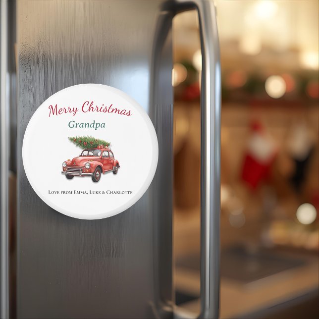 Imán Personalized Merry Christmas Grandpa Magnet (Subido por el creador)
