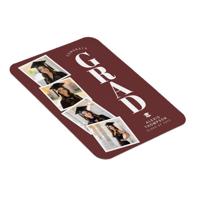 Imán Personalized Modern School College Graduation  (Lado Derecho)