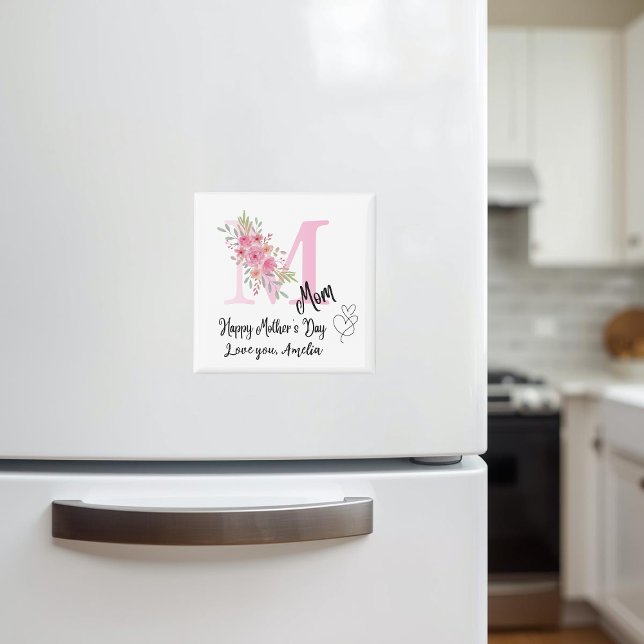 Imán Personalized Mom Initial Fridge Magnet (Subido por el creador)