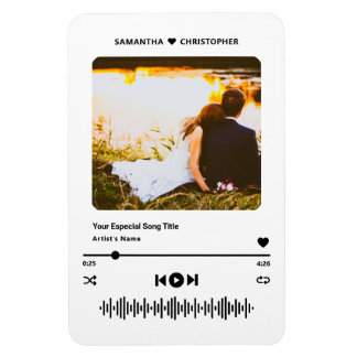 Imán Personalized Name Special Song Music Player Photo